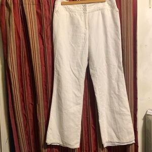 Cato White Linen and Rayon Pants Size 12